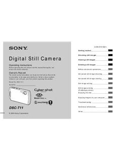 Sony Cyber-shot T11 manual. Camera Instructions.